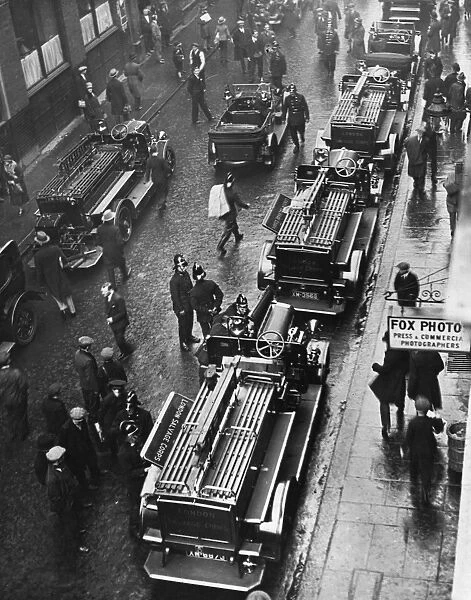 Firefighters in action, Great Sutton Street, Clerkenwell