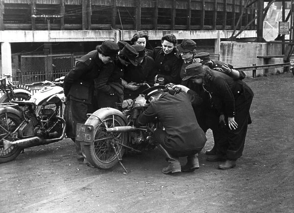Motorcycle dispatch riders, New Cross, WW2