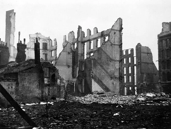 Rear of damaged properties in Southwark St - WW2, Blitz