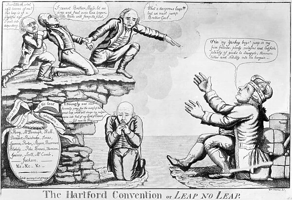 HARTFORD CONVENTION, 1815. The Hartford Convention, or Leap No Leap. Cartoon