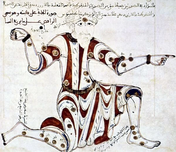 HERCULES (THE KNEELER) from Arabic manuscript of as-Sufis Treatise on the Fixed Stars, 1224 A