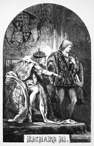 SHAKESPEARE: RICHARD III. Wood engraving after Sir John Gilbert (1817-1897) for William Shakespeares Richard III