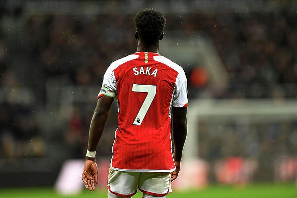 Arsenal's Bukayo Saka Wears the Captain's Armband in Newcastle United Showdown (2023-24)