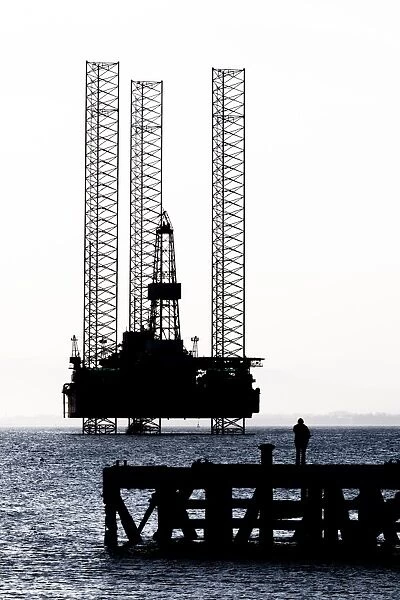An oil rig at Cromarty, Scotland