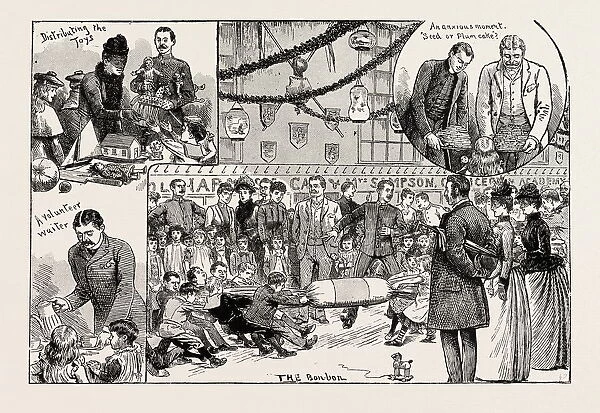 Childrens New Years Party Given at the Royal Military Academy, Woolwich, Engraving 1890, Uk, u