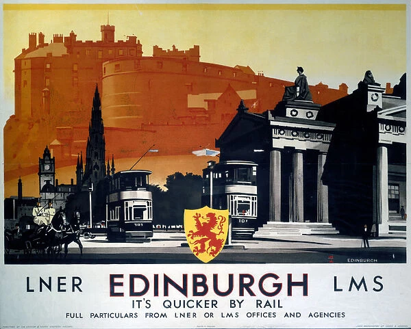 Edinburgh, LNER  /  LMS poster, 1923-1947