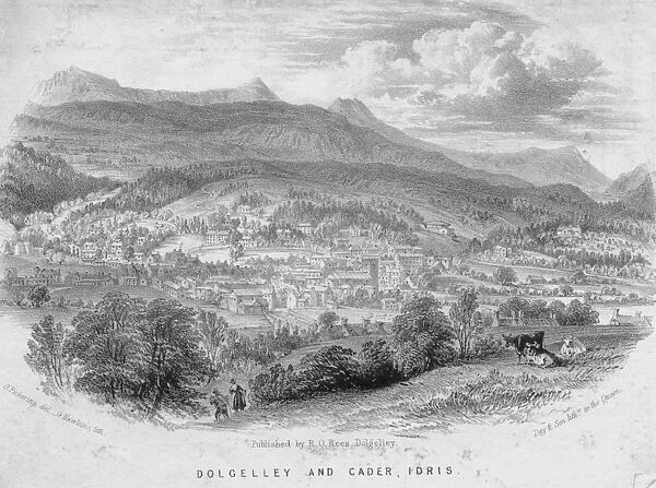 Dolgelly. Dolgelley and Cader Idris, Merioneth, Wales, circa 1800