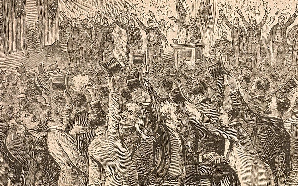 Illustration of Republican National Convention, Chicago, IL, 1884