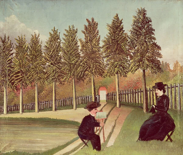 The Artist Painting his Wife, 1900-05 (oil on canvas)
