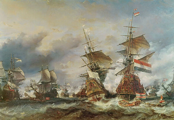 The Battle of Texel, 29 June 1694 (oil on panel)