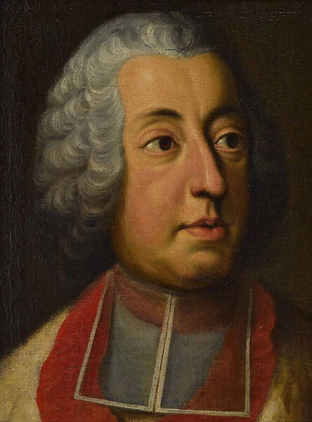 Cardinal Johann Theodor of Bavaria (1703-1763) - George Desmarees (1697-1776). Oil on canvas Dimension : 44x33 cm Private Collection