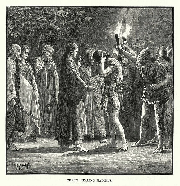 Christ healing Malchus (engraving)