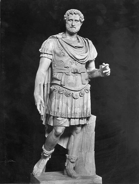 Emperor Antoninus Pius (AD 86-161) (marble) (b  /  w photo)