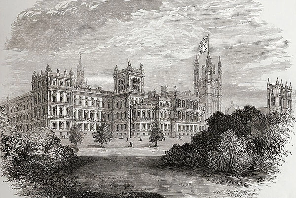 The Foreign Office seen from St. James's Park, London, 1890 (print)