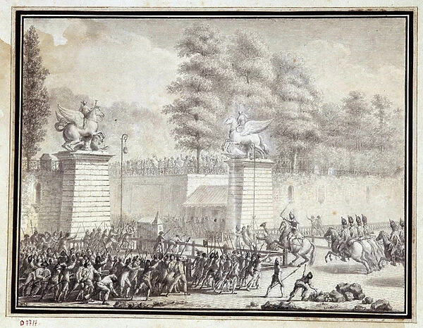 French Revolution: 'Monsieur de Lambesc entering the Tuileries with a