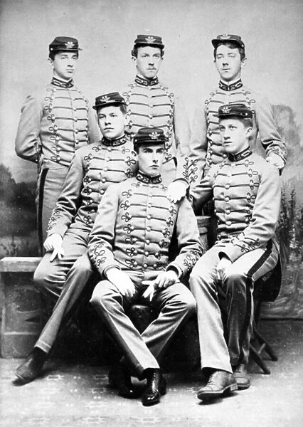Group Portrait of Cadets Graduating from Military Academy, c. 1860 (b  /  w photo)