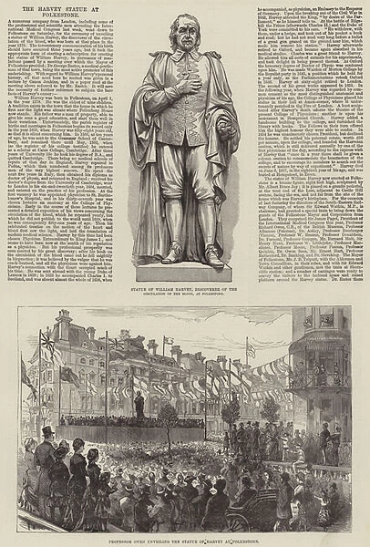 The Harvey Statue at Folkestone (engraving)