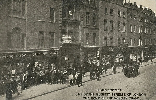 Houndsditch, One of the Busiest Streets of London, the Home of the Novelty Trade, London (photo)