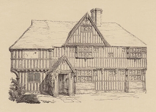 House at Bexon, Bredgar, Kent (colour litho)
