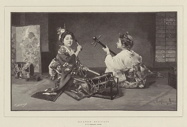 Japanese Musicians (engraving)