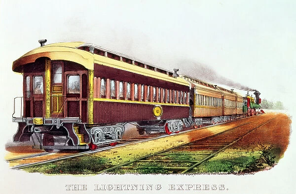 The Lightning Express published by Nathaniel Currier (1813-88) and James Merritt Ives