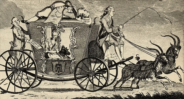 The New Vis a Vis, or Florizel driving Perdita, from the Ramblers magazine, August 1783