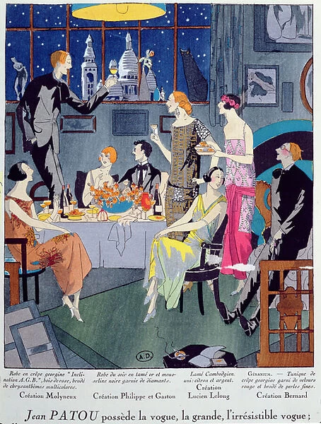 New Years Eve, fashion plate from Art, Gout, Beaute, published in Paris