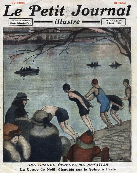 On the occasion of the end of the year, a swimming event is organised on the Seine in
