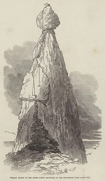 Recent Ascent of the Peter Botte Mountain, in the Mauritius (engraving)