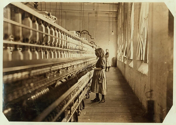 Sadie Pfeifer, only 4 feet tall, has worked for 6 months at Lancaster Cotton Mills