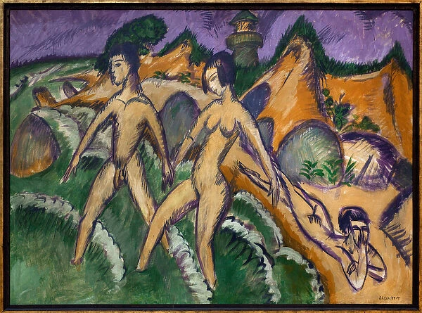 Over the sea. Painting by Ernst Ludwig Kirchner (1880-1938), Oil On Canvas, 1912
