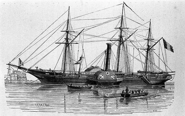The Sphinx, the first steamboat of the French navy built in 1830