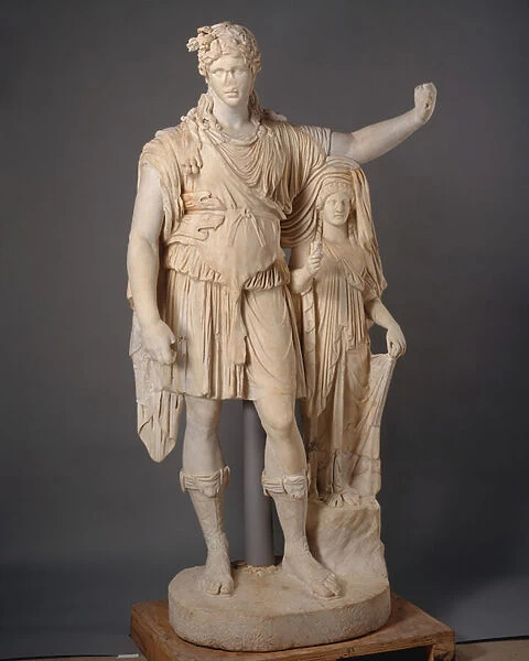 Statue of Dionysos leaning on a female figure ('Hope Dionysos')
