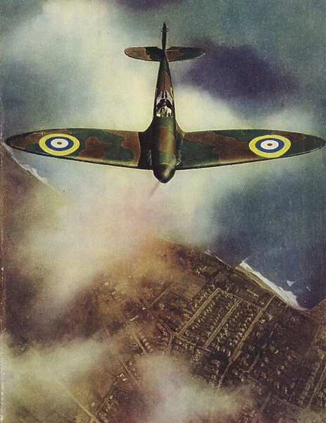 Supermarine Spitfire, c1940 (colour litho)