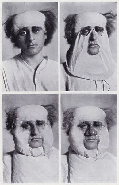 Theatrical make-up: Falstaff, progressive pictures (b  /  w photo)