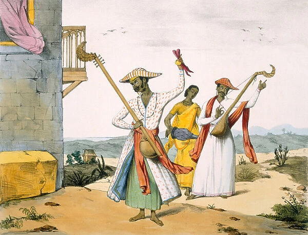 Travelling Singers, 1827-35 (colour litho)