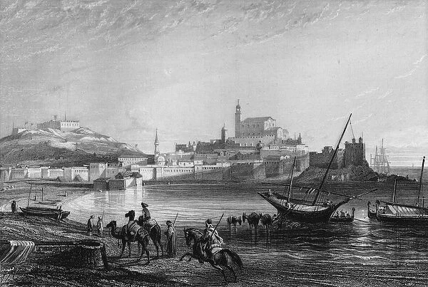 View of the port of Bone near Algiers in the 19th century