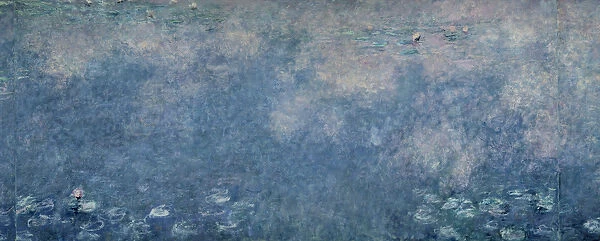 Waterlilies: Two Weeping Willows, centre right section, 1914-18 (oil on canvas) (see also 75700-01