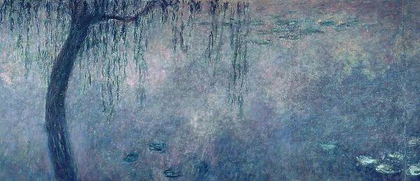 Waterlilies: Two Weeping Willows, left section, 1914-18 (oil on canvas) (see also