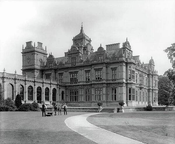 Westonbirt, the garden front from the south west with the Orangery wing, from Country Houses of the Cotswolds (b / w photo)