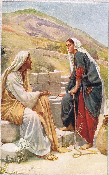 Woman of Samaria, illustration from Women of the Bible