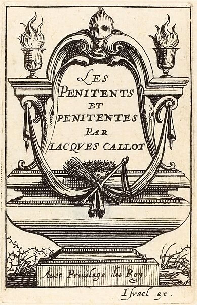 Abraham Bosse (French, 1602 - 1676), Frontispiece for Callots The Penitents'