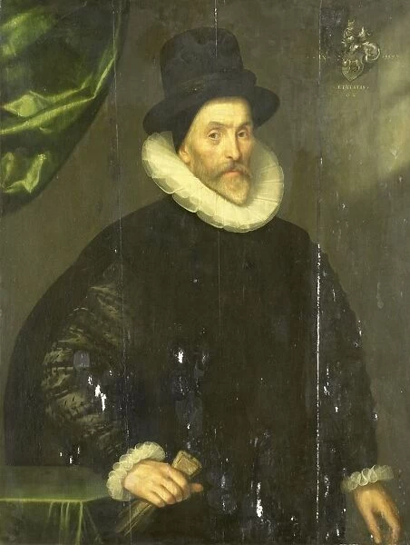 Gualtero del Prado b 1535- 1618 Portrait Standing half-way