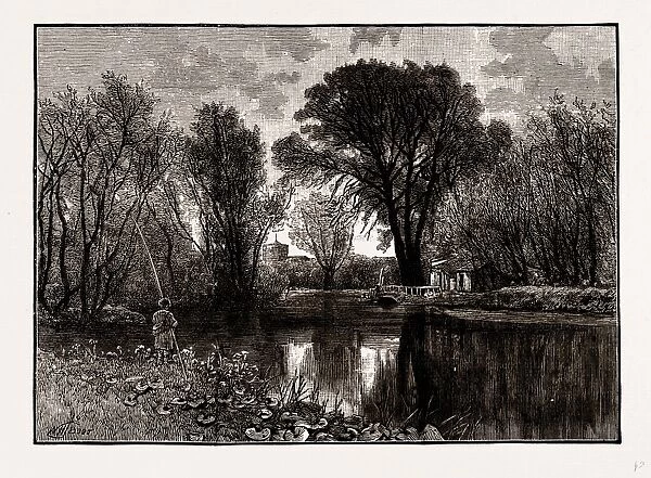 ON THE LEA, UK, engraving 1881 - 1884