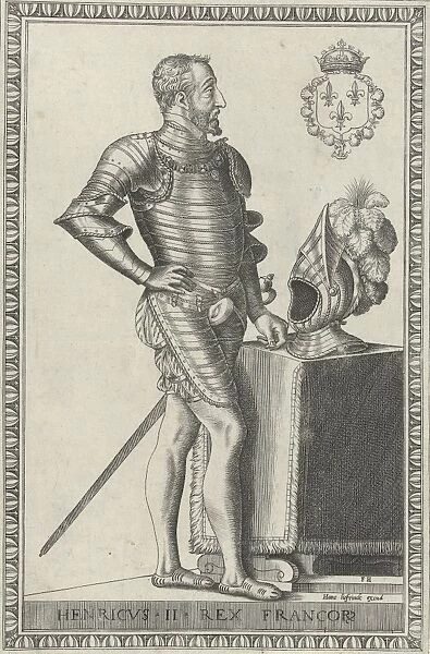 Portrait of King Henry II of France, Frans Huys, Hans Liefrinck I, 1546 - 1562