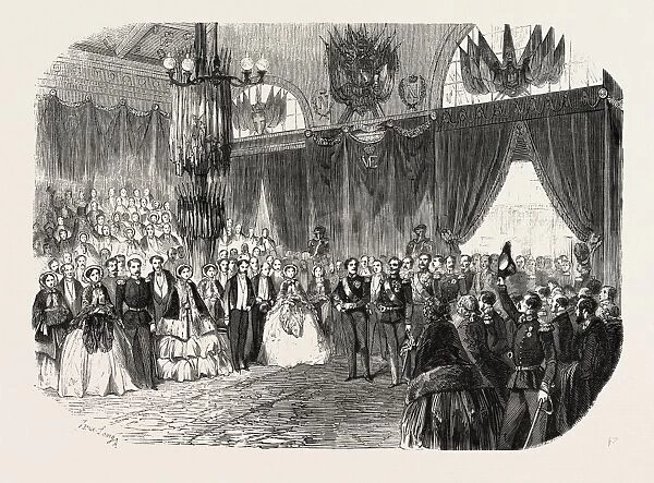 Reception of HM the King of Sardinia on the railway station in Lyon, November 23, 1855