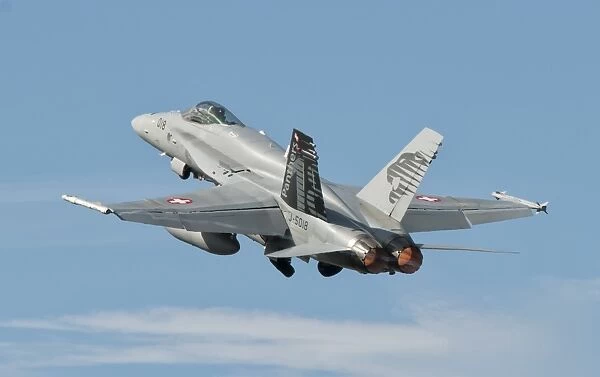 A Swiss Air Force F  /  A-18C during TLP in Spain
