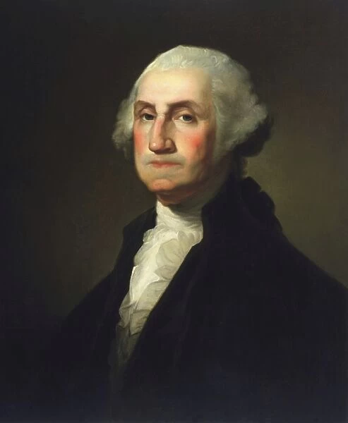 Vintage American History painting of President George Washington