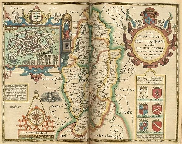 John Speeds map of Nottinghamshire, 1611