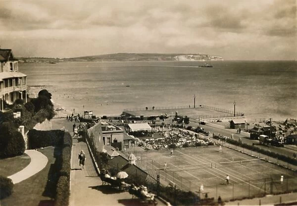 Bandstand & Tennnis Courts, Shanklin, I. W. c1920. Creator: Unknown